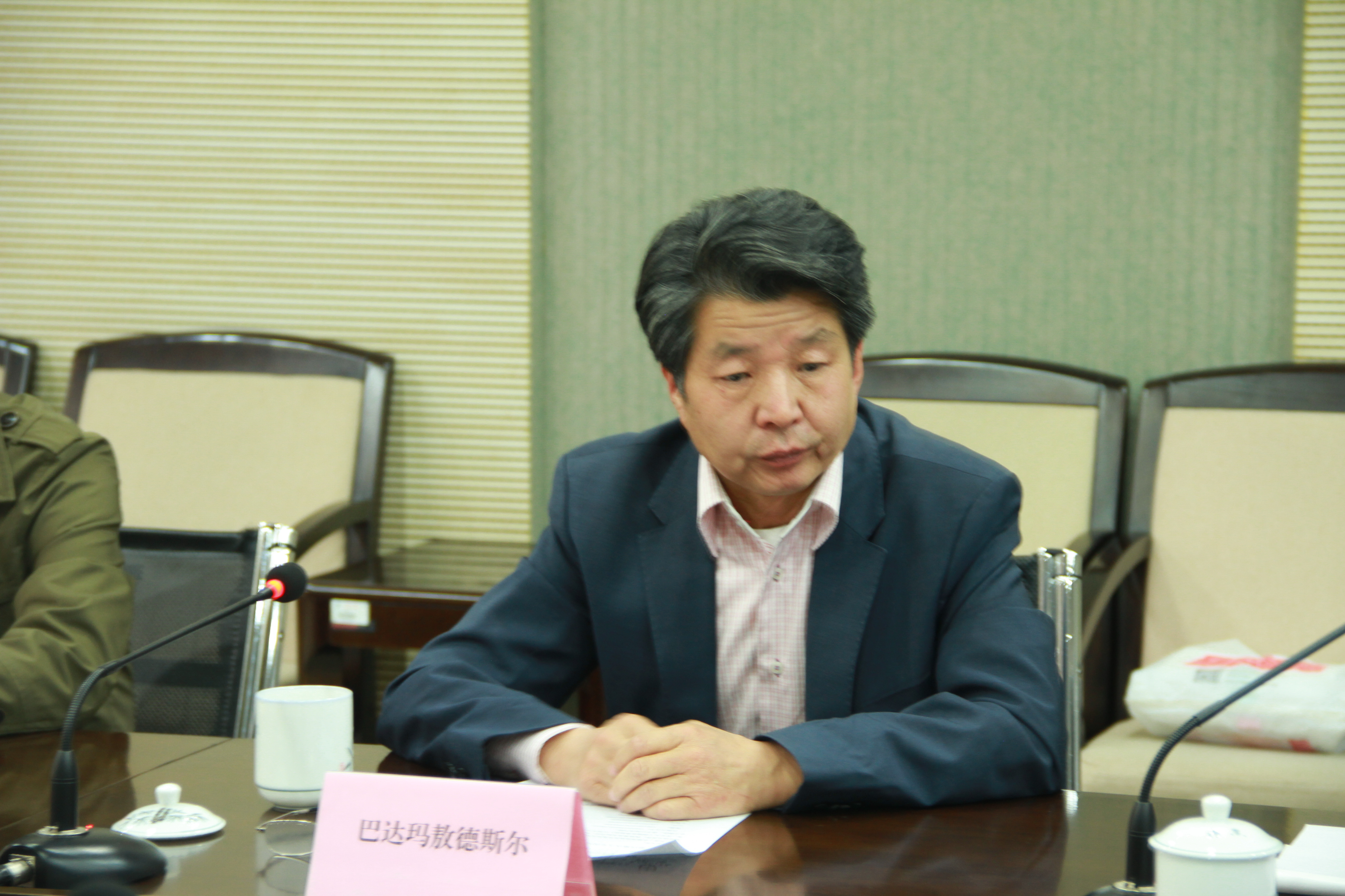 我校国际教育学院巴达玛敖德斯尔院长讲话